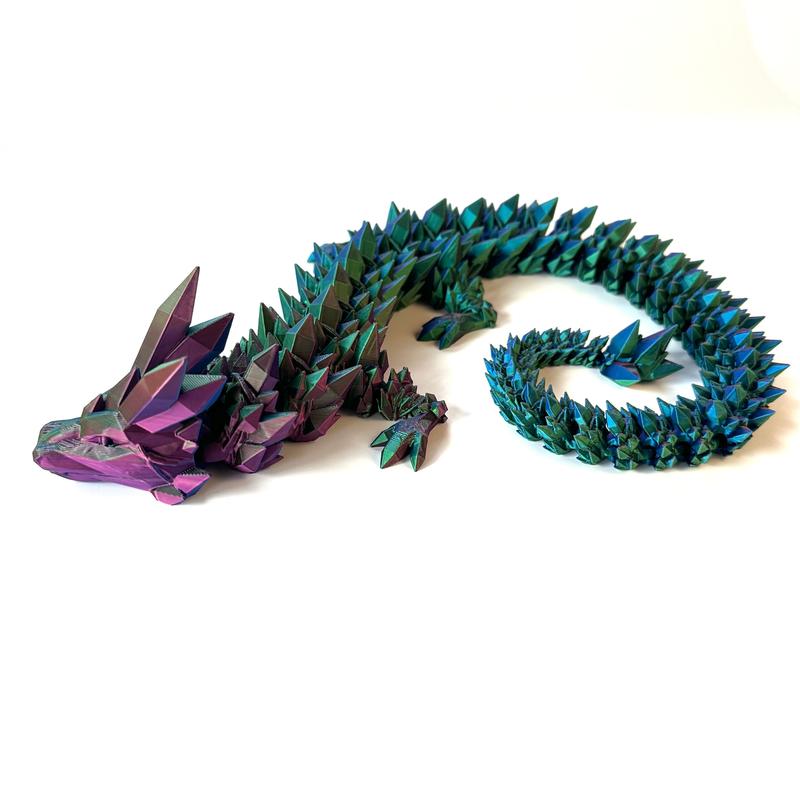 Large Crystal Dragons - 3D Printed Articulating