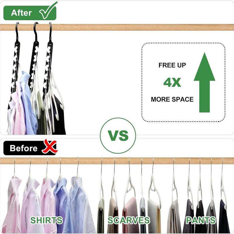 Multifunctional Clothes Hanger, 12pcs set 360° Rotatable Clothes Hanger, Space Saving Clothes Hanger for Wardrobe, Home Organizer