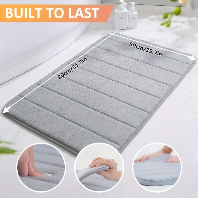 Memory Foam Strip Bath Mats, Non-Slip Thickened Bath Rug, Ultra Soft And Non-Slip Bathroom Rugs, Machine Washable Bathroom Carpets Set For Bathroom, (19.6 