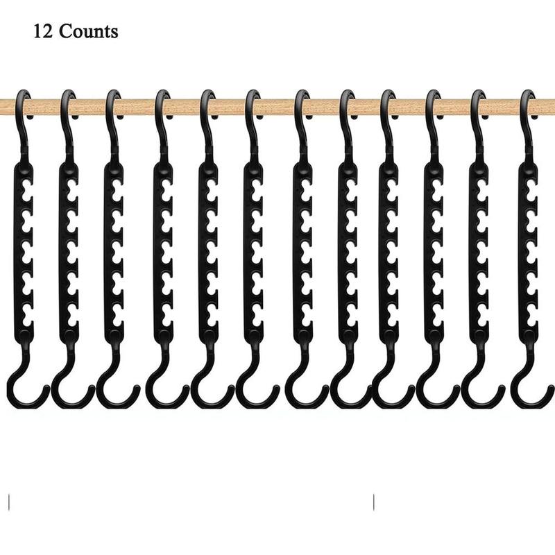 Multifunctional Clothes Hanger, 12pcs set 360° Rotatable Clothes Hanger, Space Saving Clothes Hanger for Wardrobe, Home Organizer