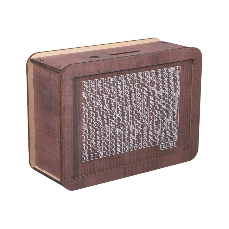 Cash Vault Wooden Savings Box - Wooden Cash Saver Money Box Cash Saver Box