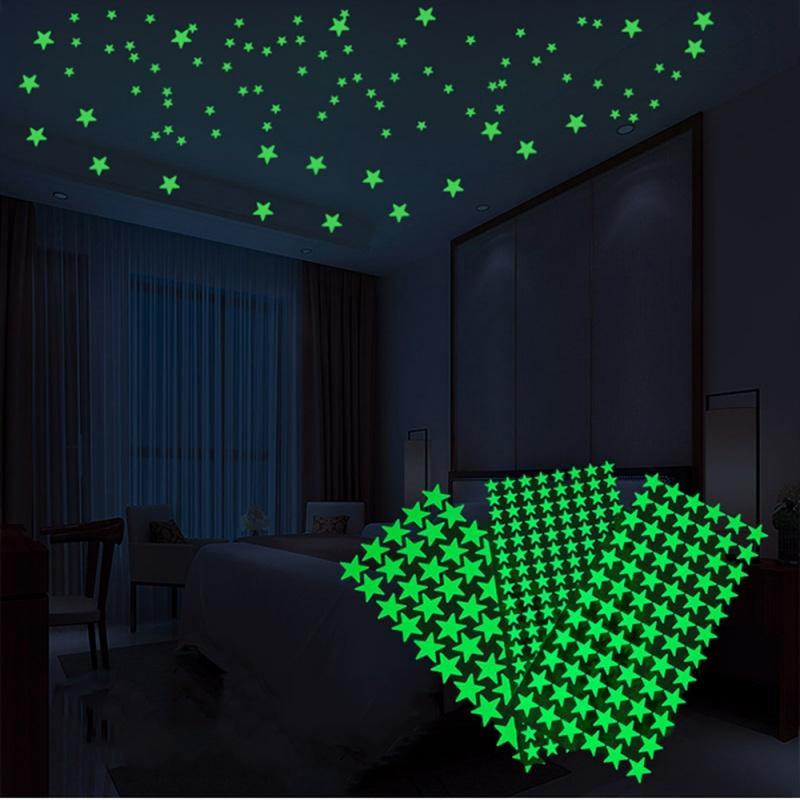 Luminous Star Wall Sticker, Mini Glow in The Dark Self Adhesive Wall Decal, Decorative Sticker for Home Bedroom Living Room, Room Decor