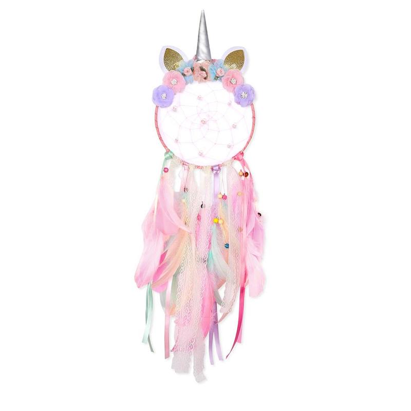 Dream Catcher Wind Chime, Colorful Unicorn Design Dream Catcher, Handmade Wall Hanging Decoration, Creative Hanging Decor for Bedroom Window