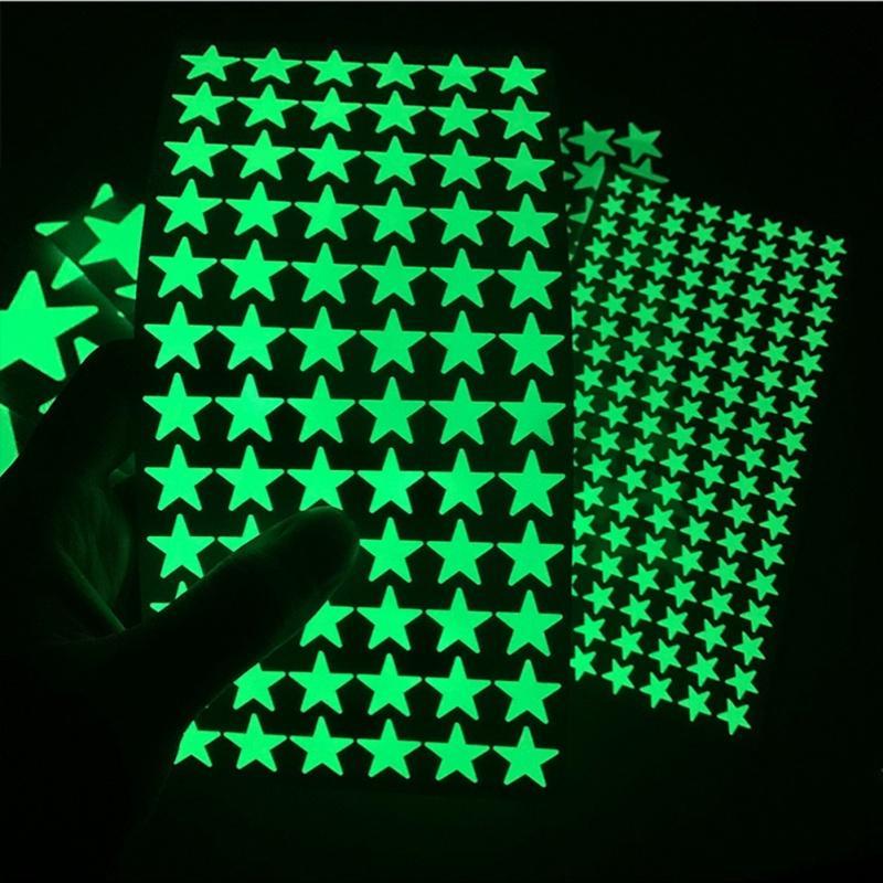 Luminous Star Wall Sticker, Mini Glow in The Dark Self Adhesive Wall Decal, Decorative Sticker for Home Bedroom Living Room, Room Decor