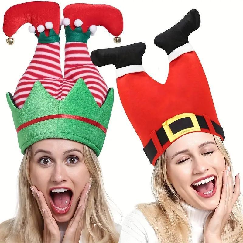 Christmas Themed Hat, 1 Count Funny Santa Claus Hat, Party Hat for Women & Men, Festive & Party Supplies for Home Party