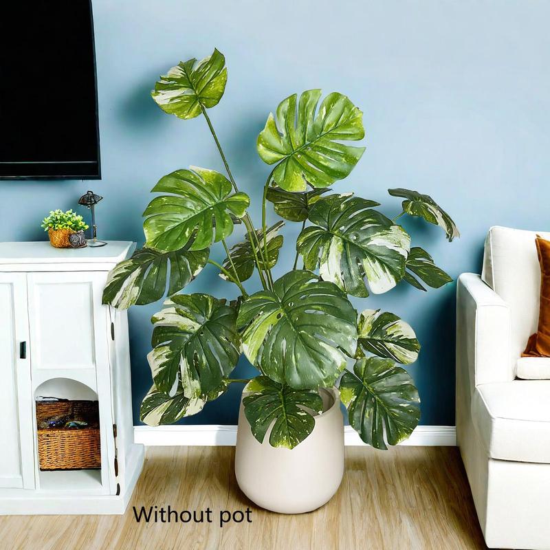 Artificial Monstera Plant without Vase, Fake Tropical Pseudoplants, Faux Plant for Home Office Decor, Home Decor Supplies