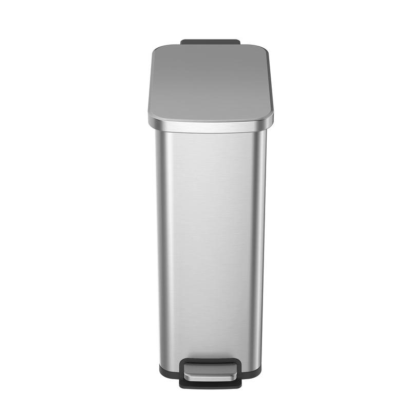 7.9 Gallon Slim Kitchen Step Trash Can, Stainless Steel Step Trash Can