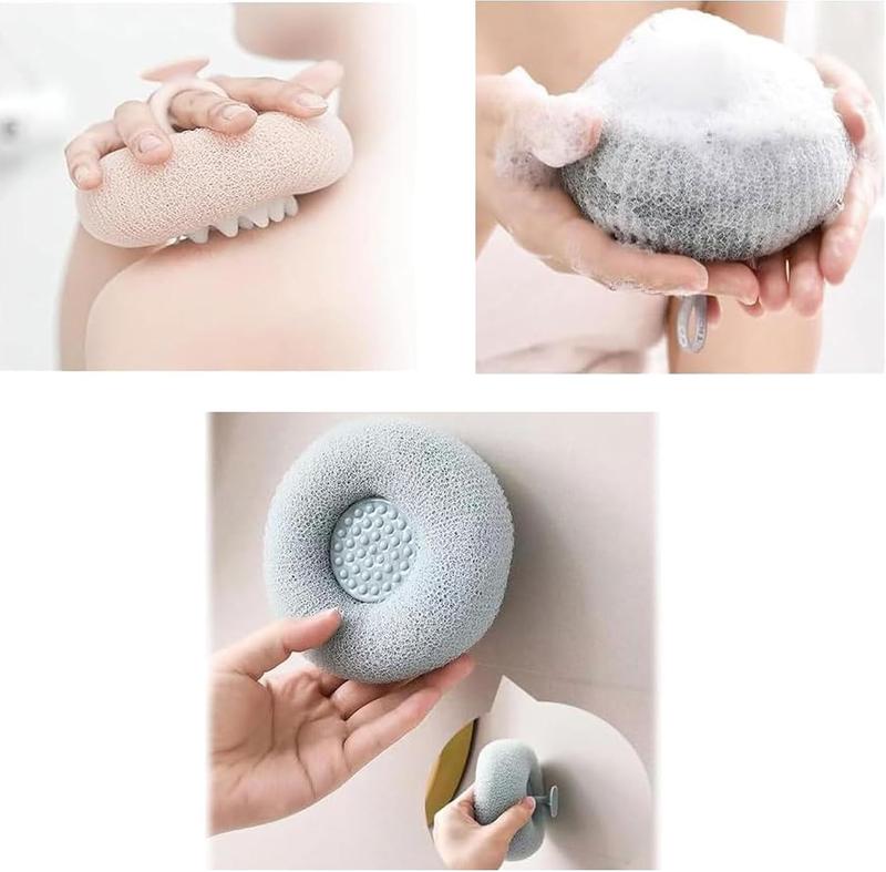 Sunflower Bath Ball, Super Soft Sunflower Suction Cup Bath Ball, Exfoliating Bath Sponge Cleaning Brush, Bath Loofah Sponge