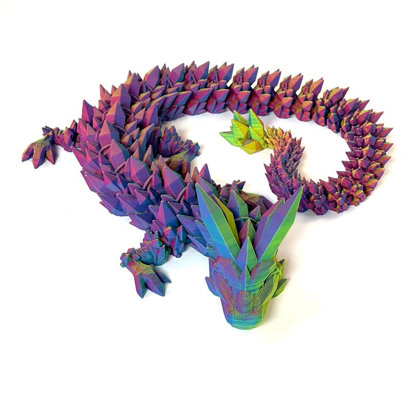 Large Crystal Dragons - 3D Printed Articulating