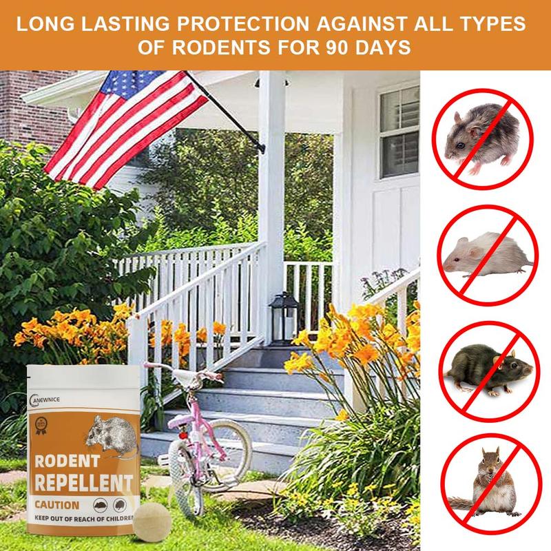 Rodent Repellent,Mouse Repellent Outdoor,Natural Mice Repellent Indoor,Peppermint Oil to Repel Mice and Rats,Powerfully&Effectively Get Rid of Mice-8P