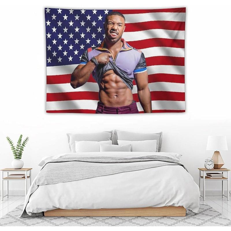 Michael B. Jordan Flag Tapestry, Wall Art Decor for Fans – Perfect for Bedroom, Living Room, or Home Spaces, Adding Aesthetic Decoration and Style.