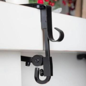 [Fireplace Stocking and Garland Hanger]- EachMantle Holder Has Two Hooks for Dual PurposeHold Christmas Stocking and Hang Garland -Durable Wrought lron-Padded Contact Points Organiser Hangable