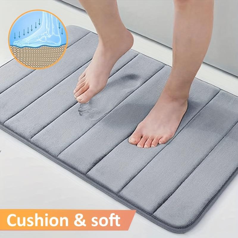 Memory Foam Strip Bath Mats, Non-Slip Thickened Bath Rug, Ultra Soft And Non-Slip Bathroom Rugs, Machine Washable Bathroom Carpets Set For Bathroom, (19.6 