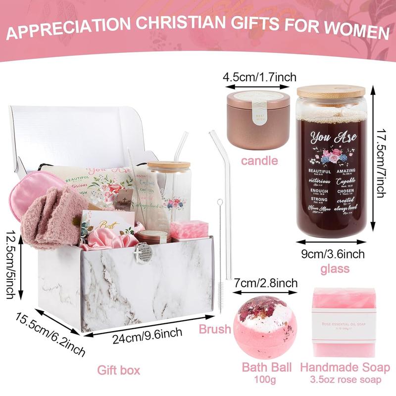 12 count Christian Gifts for Women, Inspirational Gift Set for Women,  Religious Catholic Gifts Box for Women Friends Female Sister Mom (you are)