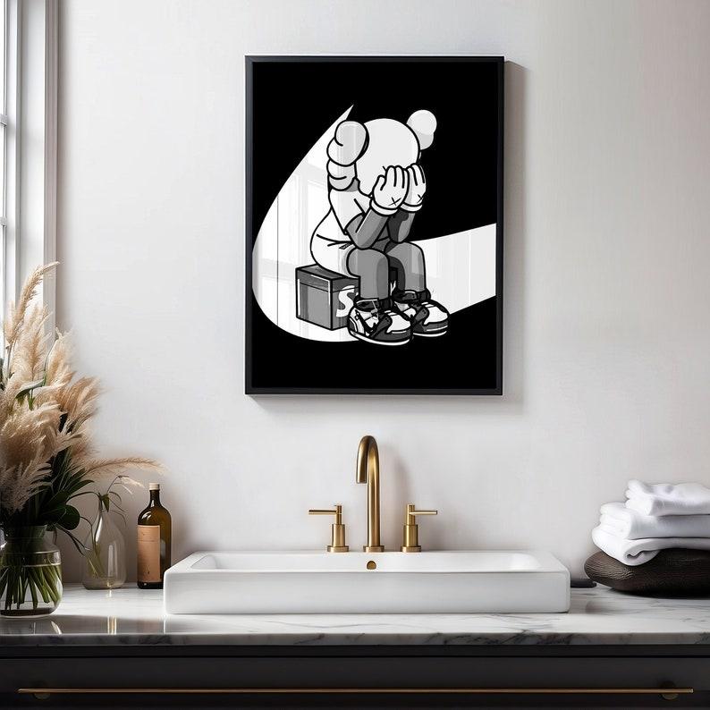 NO FRAME Hypebeast Kaws Poster, Printable kaws Graffiti print, Hypebeast Toys, Hypebeast Sneaker Prints