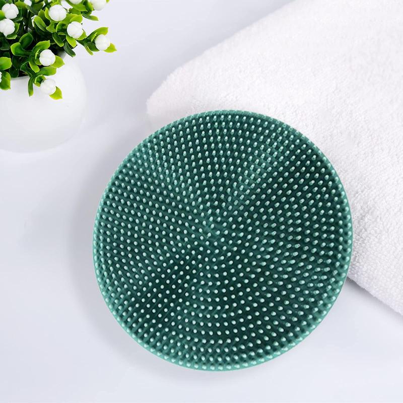 Silicone Body Scrubber, 1 Count Exfoliating Body Wash Brush Shower Scrubber Back Scrubber, Christmas Gift