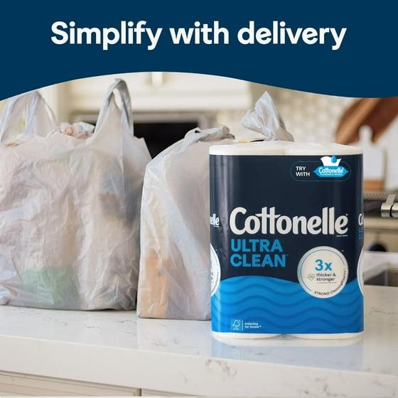 Cottonelle Ultra Clean Toilet Paper, Strong Toilet Tissue, 12 Mega Rolls 3PACK x 12 rolls