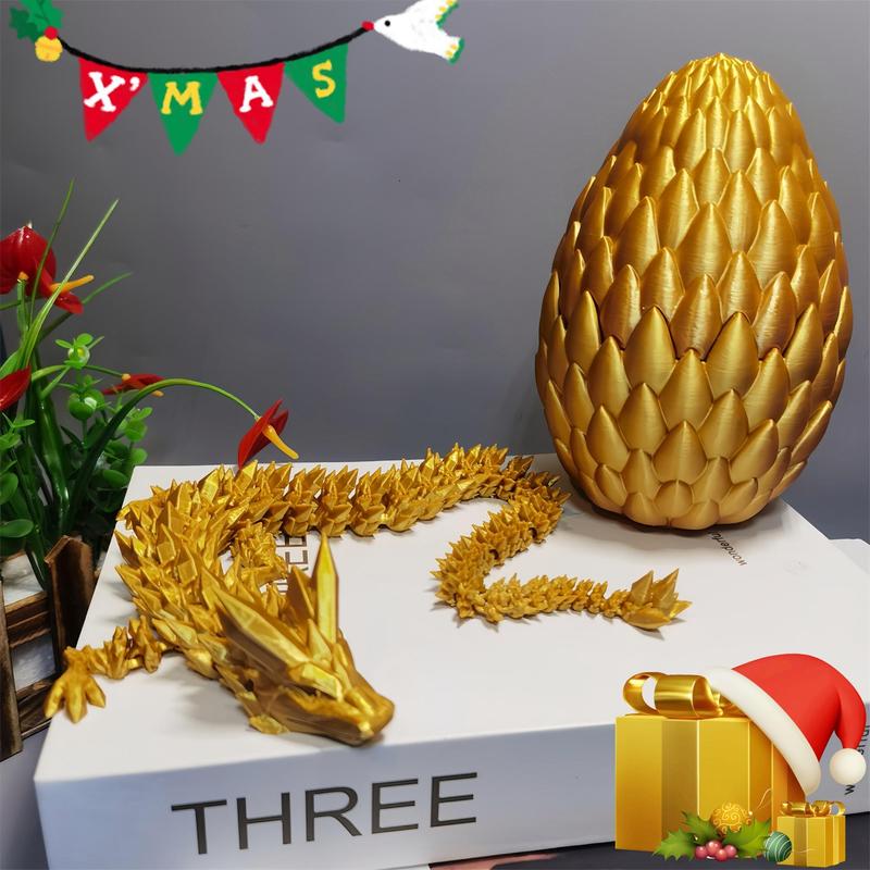 3D Printing Dragon Egg Design Ornament,  1 Set Cute Magnetic Dragon Ornament, Creative Desktop Decoration Gift for Home Office, Room Decor