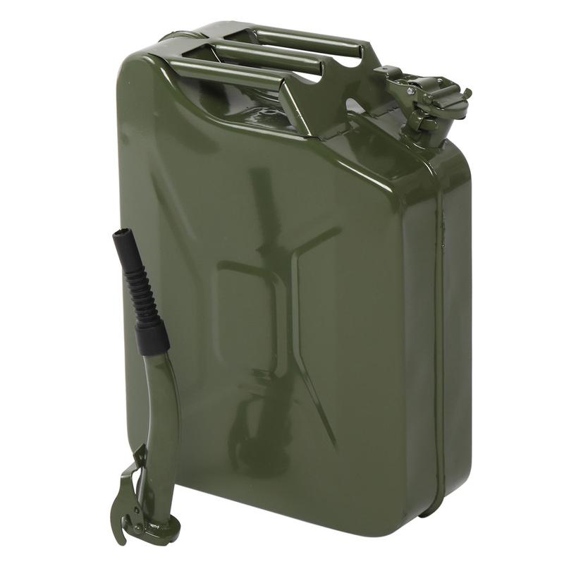 20L Portable American Fuel Oil Petrol Diesel Storage Can Army Green Bottles Lightweight