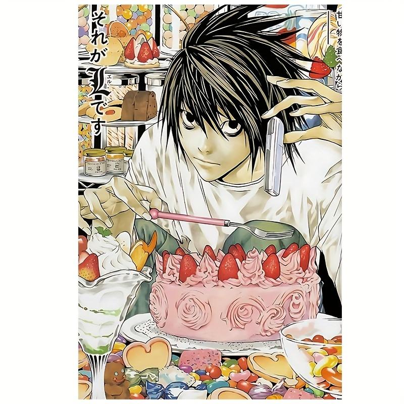 Death Note Anime Poster, Ivyard Retro Artistic Canvas Wall Art, 12x18inch Unframed, Music Album Cover Decor for Bedroom, Japanese PopNoframe Decoration Ornaments Print Photo