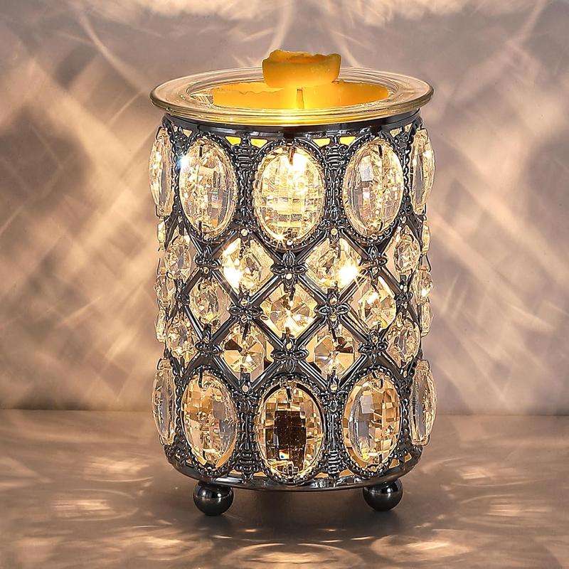 Wax Warmer Wrought Iron Crystal Wax Melt Warmer Electric Oil Burner Wax Melt for Gifts & Decor, Home, Office, SPA,Bedroom