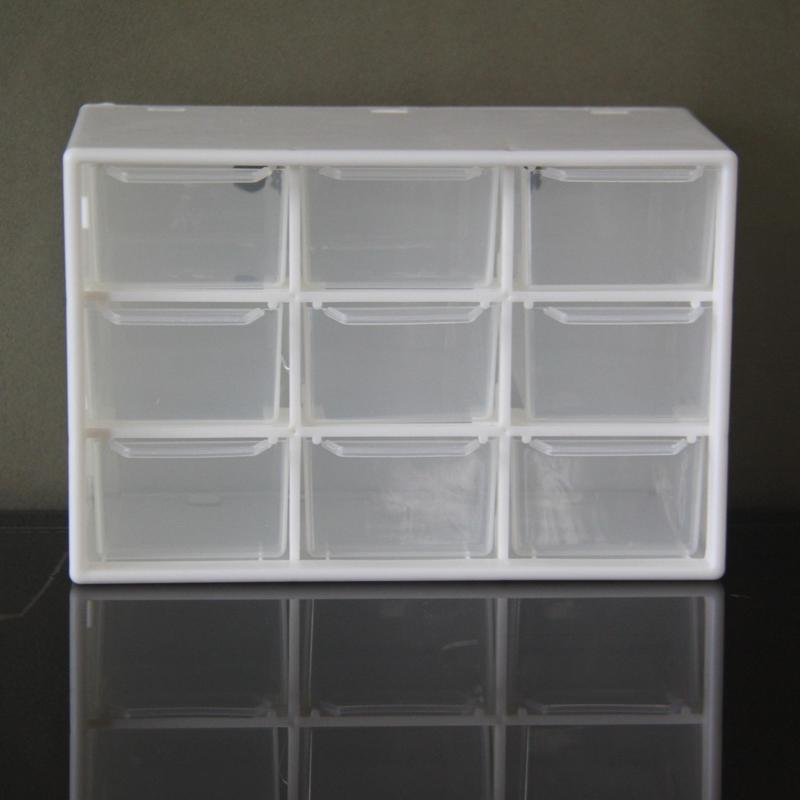 9-grid Clear Storage Box, Multi-purpose Dust-proof Drawer Type Storage Box, Home Organizer for Cosmetic, Skin Care, Makeup, Lipstick, Brush, Eyeshadow