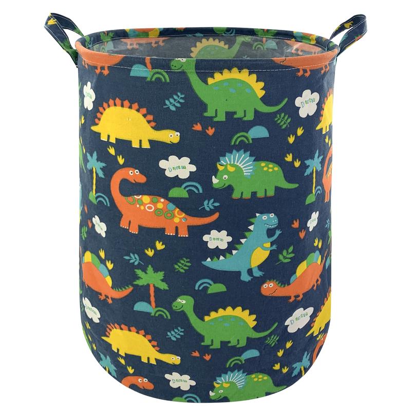 Cute Dinosaurs Laundry Basket Storage Baskets Nursery Laundry Hamper Toys Box Storage Bins Waterproof Clothes Storage Organizer Gift Baskets clothes hamper