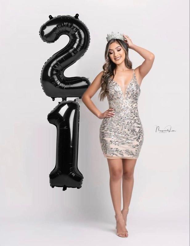 40 Inch Black Number Balloon 0-9(Zero-Nine), Big Size Happy Birthday Balloon, Foil Helium Big Number Balloon for Birthday Celebration Decorations Graduations Anniversary Photo Shoot