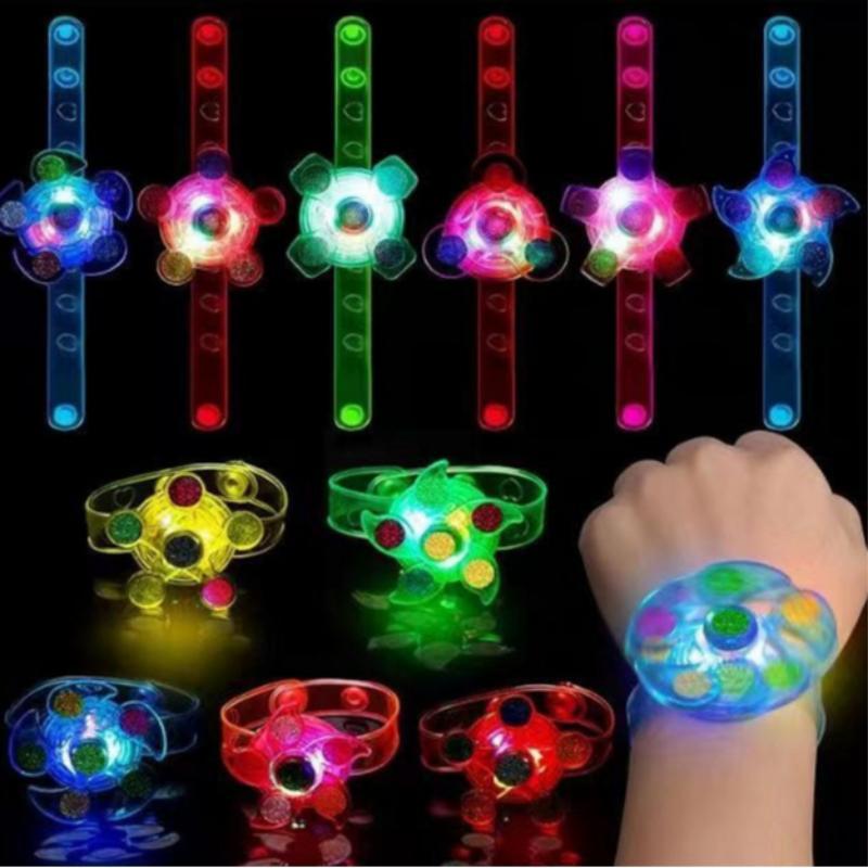 Random Color LED Light Up Bracelet, 16pcs set Glow in the Dark Bracelet with Battery, Party Favors for Birthday & Wedding & Festival