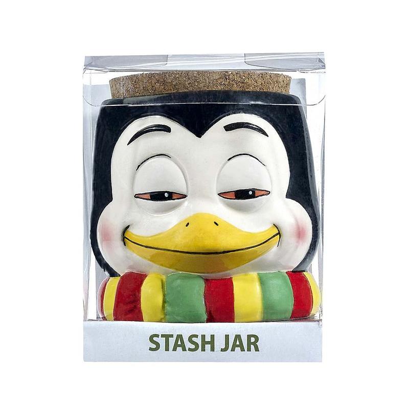 Penguin Stash Jar - Novelty Stash Jar - Storage Container For Tea, Coffee, Herbs, Spices, And Medical Herbs - Perfect for Gifting Bottles