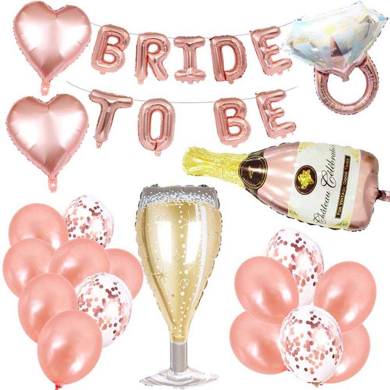 28-piece Bride-To-Be Wedding Engagement Celebration Balloon Decoration Set Banner