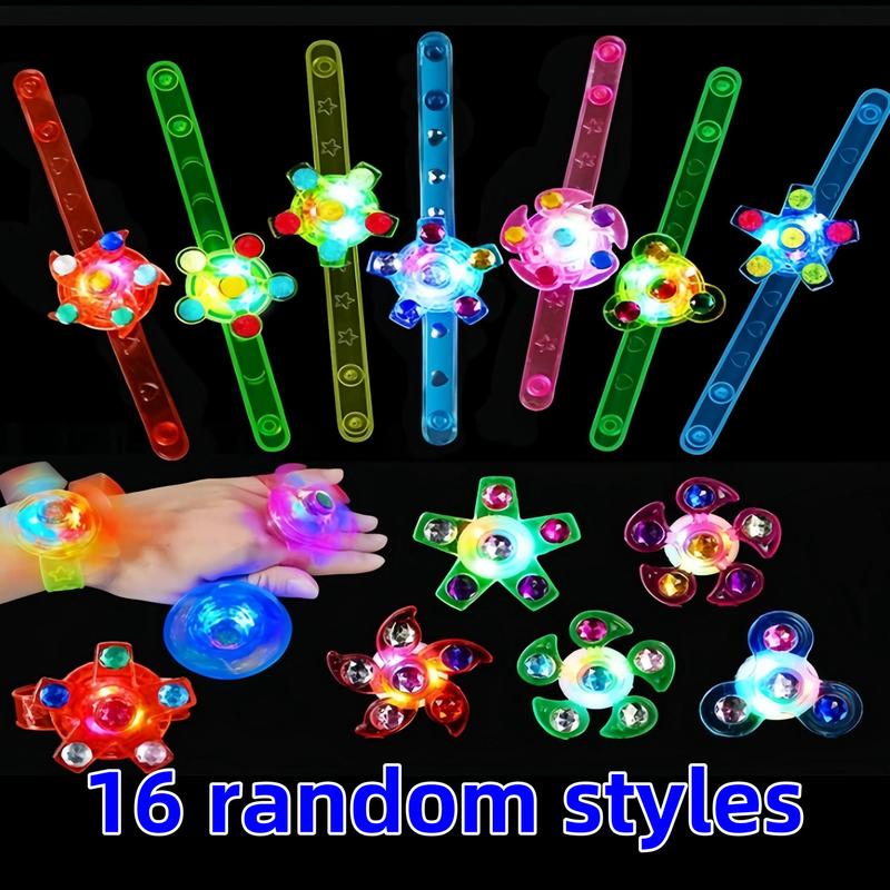 Random Color LED Light Up Bracelet, 16pcs set Glow in the Dark Bracelet with Battery, Party Favors for Birthday & Wedding & Festival