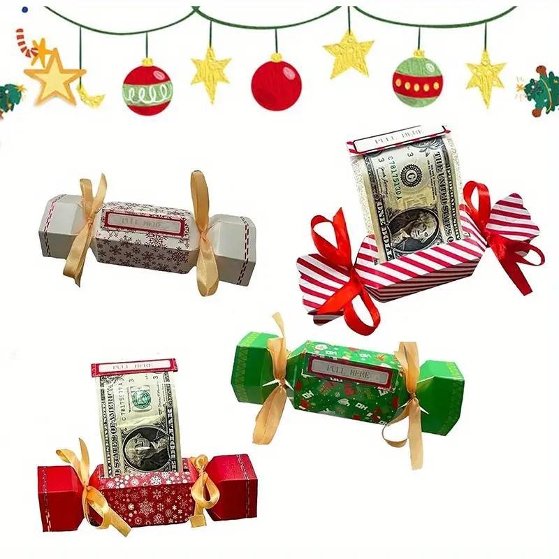 Christmas Gift Box, 4 Counts set DIY Holiday Party Money Gift Box, Party Favor Box for Birthday Wedding Baby Shower Graduation