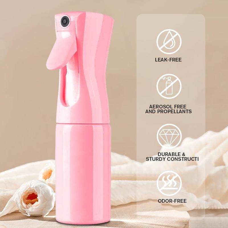 Ultra Fine Mist Spray Bottle - Continuous Hair Water Spray Bottle - Mist bottle sprayer for Hair, Cleaning, Salons, Gardening, Body Care & More (Pink)