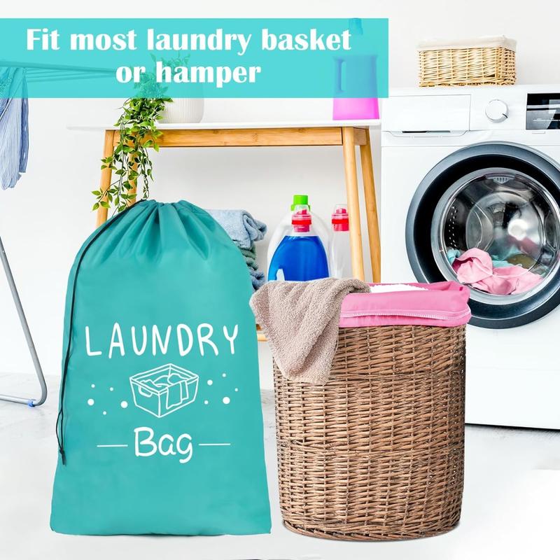 2 Pack Extra Large Travel Laundry Bag, Dirty Clothes Organizer with Drawstring,Heavy Duty Travel Laundry Bags,Easy Fit a Laundry Hamper or Basket Travel Essentials