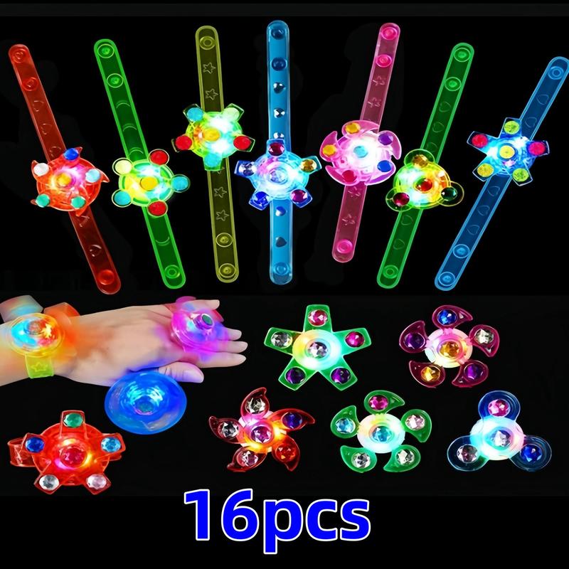 Random Color LED Light Up Bracelet, 16pcs set Glow in the Dark Bracelet with Battery, Party Favors for Birthday & Wedding & Festival