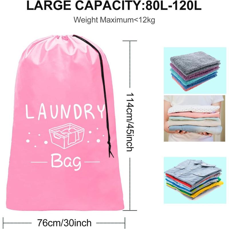 2 Pack Extra Large Travel Laundry Bag, Dirty Clothes Organizer with Drawstring,Heavy Duty Travel Laundry Bags,Easy Fit a Laundry Hamper or Basket Travel Essentials