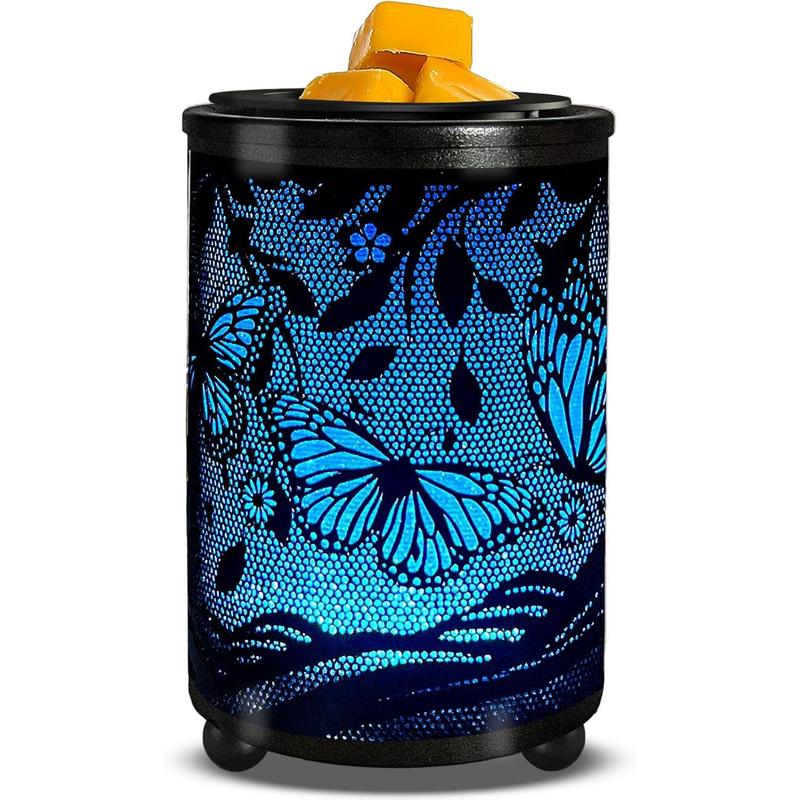 Wax Warmer Wrought Iron Crystal Wax Melt Warmer Electric Oil Burner Wax Melt for Gifts & Decor, Home, Office, SPA,Bedroom