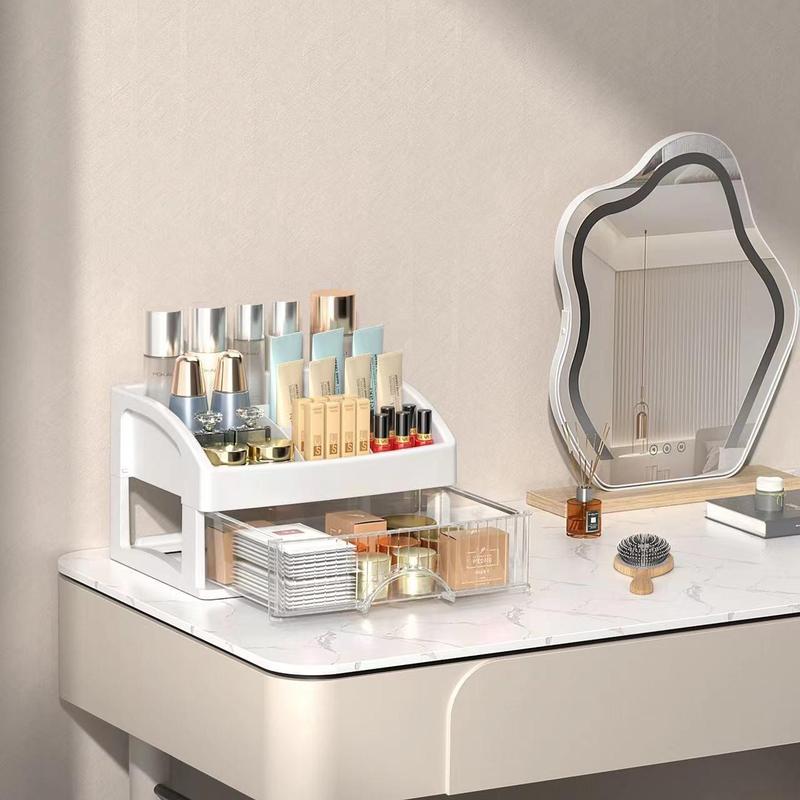 Drawer Type Desktop Storage Rack, Multifunctional Storage Holder for Cosmetics, Jewelry, Stationery, Home Organizer for Bedroom, Desk Accessories, Dorm Essentials, Girls Bedroom Furniture