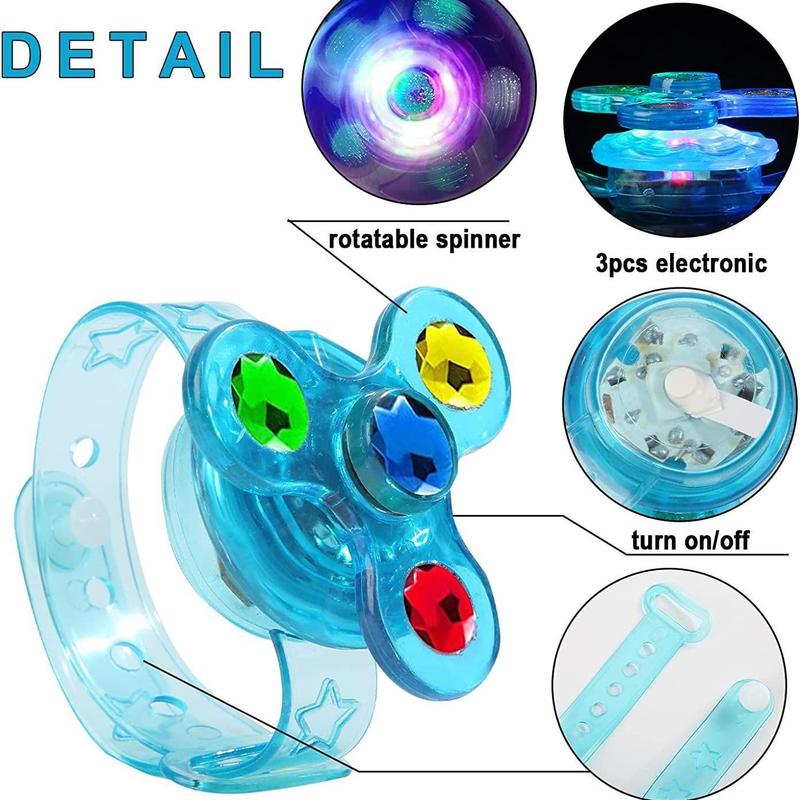 Random Color LED Light Up Bracelet, 16pcs set Glow in the Dark Bracelet with Battery, Party Favors for Birthday & Wedding & Festival