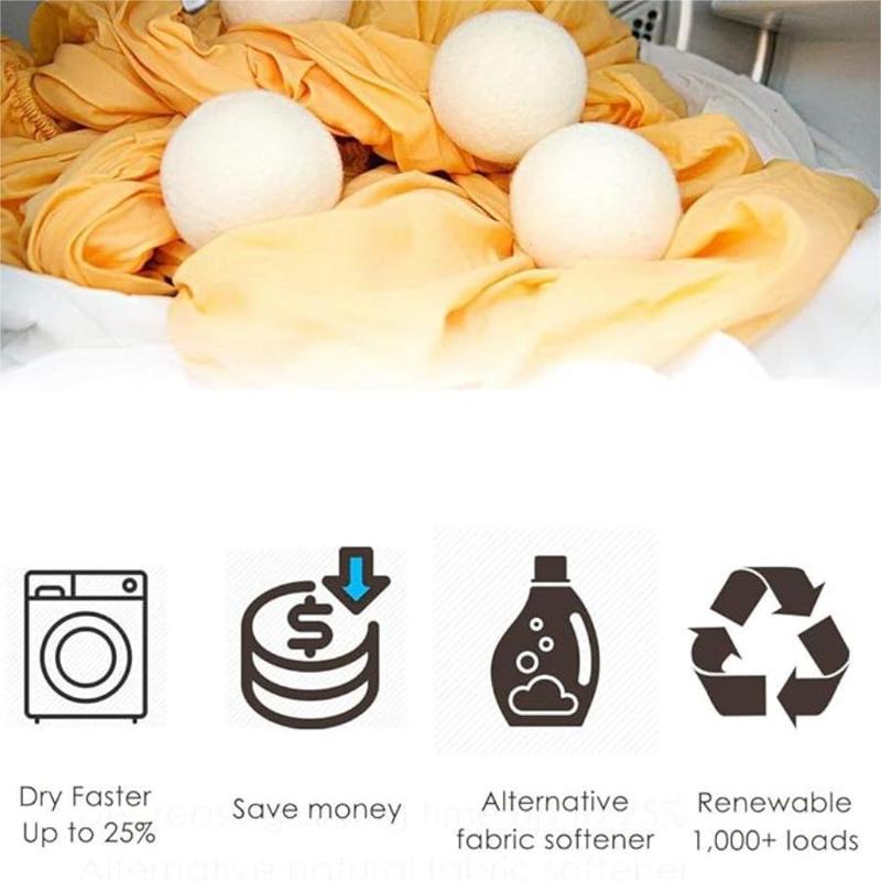 6pcs Reusable Wool Drying Ball, Anti-winding Wool Ball for Clothes, Wool Ball for Dryer