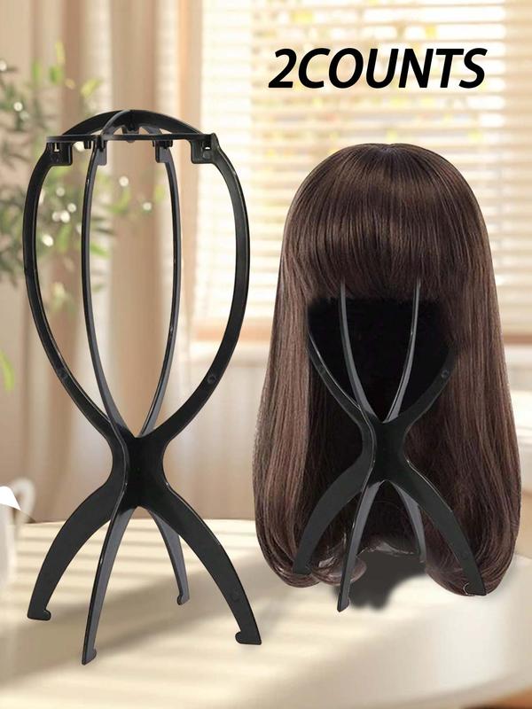 Solid Color Wig Stand, Portable Folding Wig Stand, Hair Wig Display Stand, Wig Head Holder, Mannequin Head Stand, Hair Extensions & Wigs Accessories