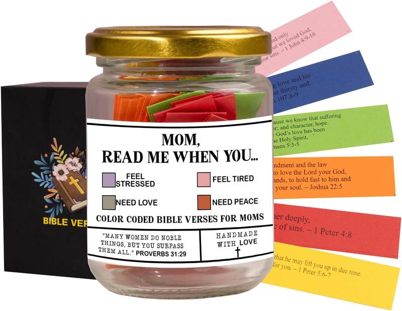 Mom Read Me When Jar, Bible Verse for Mother's, Emotions and Feelings Bible Verses, Mother's Day Gift, Mom Birthday Gift, Christian Gift, Bible Verses In a Jar (Mom)