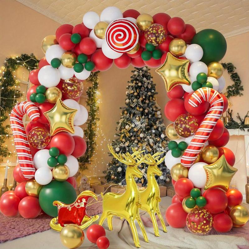 Christmas Balloon Arch Kit, 134pcs set Mixed Color Balloon Set, Latex Balloon for Christmas Party Decoration, Party Supplies