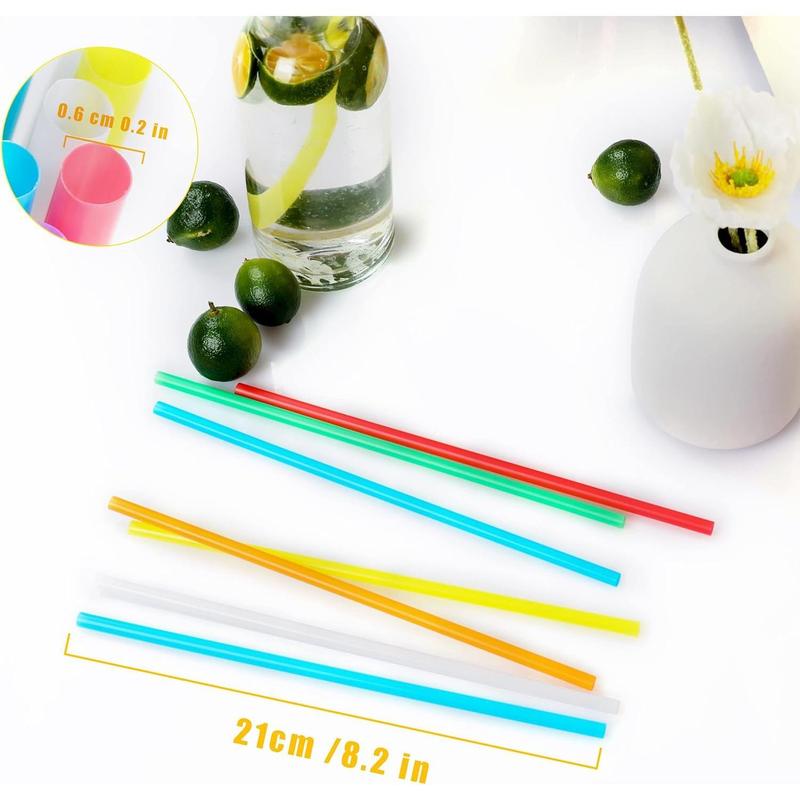 Colorful Disposable Drinking Plastic Straws.(0.23'' diameter and 8.26