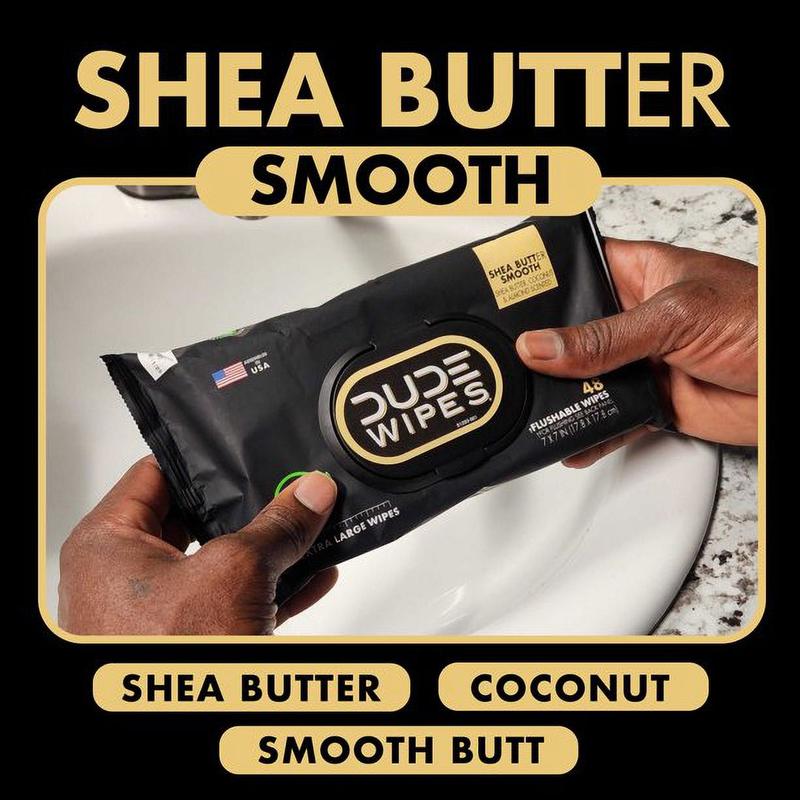 DUDE Extra Large Shea Butt Smooth Wet Wipes - 240 Count