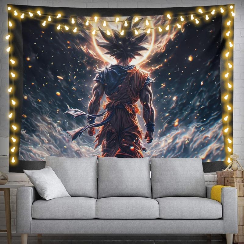 Anime Manga Ball Z Tapestry Wall Art Hanging for Men,Japanese Anime Tapestries Aesthetic for Bedroom Living Room Decor