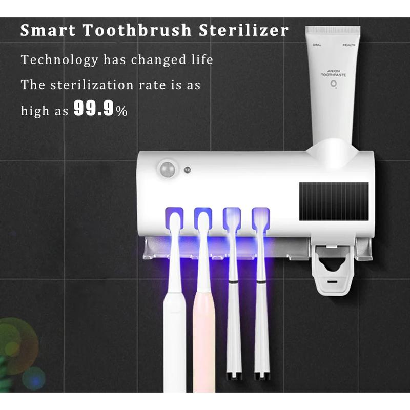 UV Light Sterilizer Toothbrush Holder Cleaner & Automatic Toothpaste Dispenser Does not apply