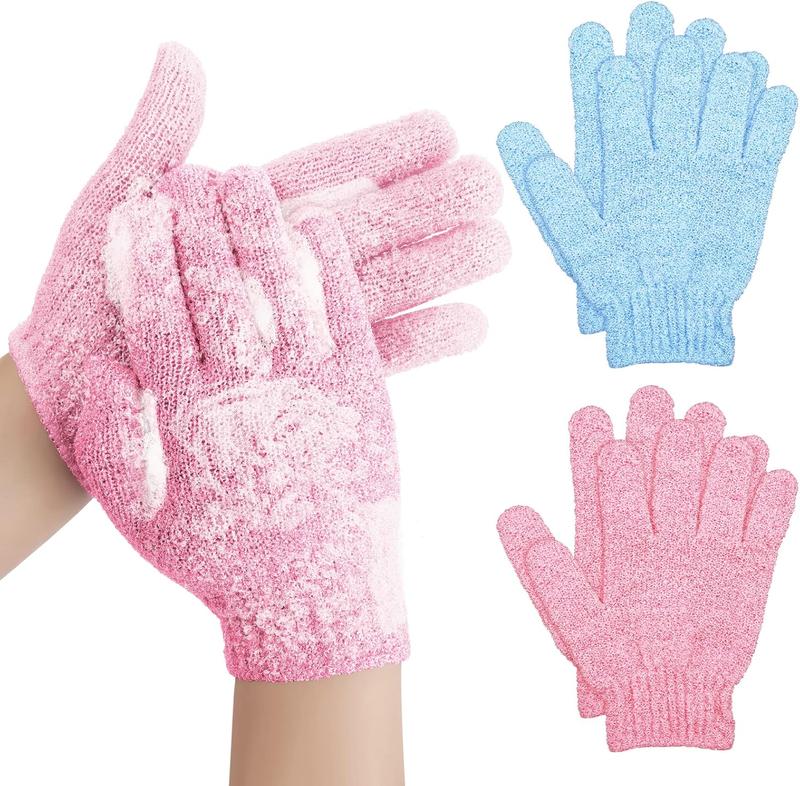 2 Pair Bath Gloves for Shower  Loofah  Wash Gloves for  and ,  Remover, Double Sided Microfibre Shower  Gloves for Adults and