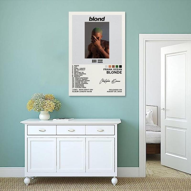 Frank Poster Ocean Blonde Album Cover Posters Poster Canvas Wall Art Posters Bedroom Painting